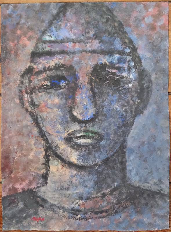 le clown huile sur toile